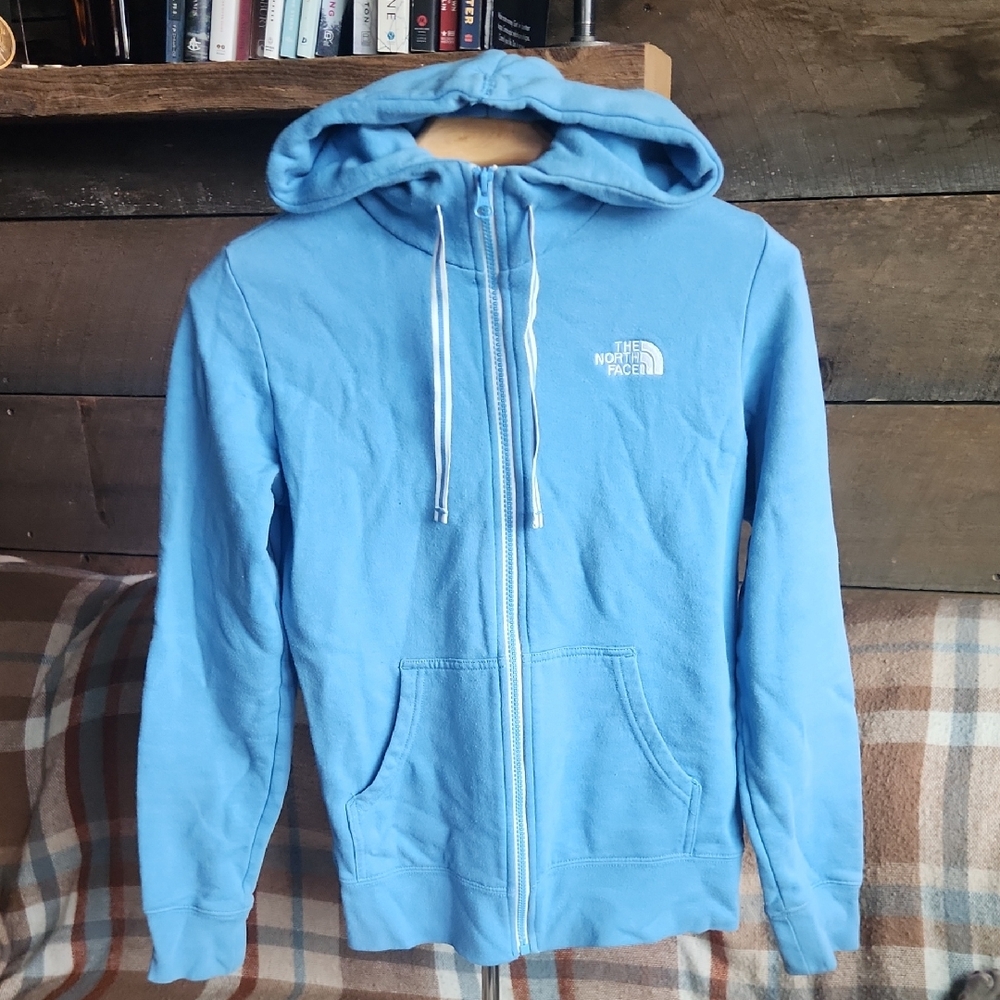 The North Face Light Blue Zip-Up Hoodie